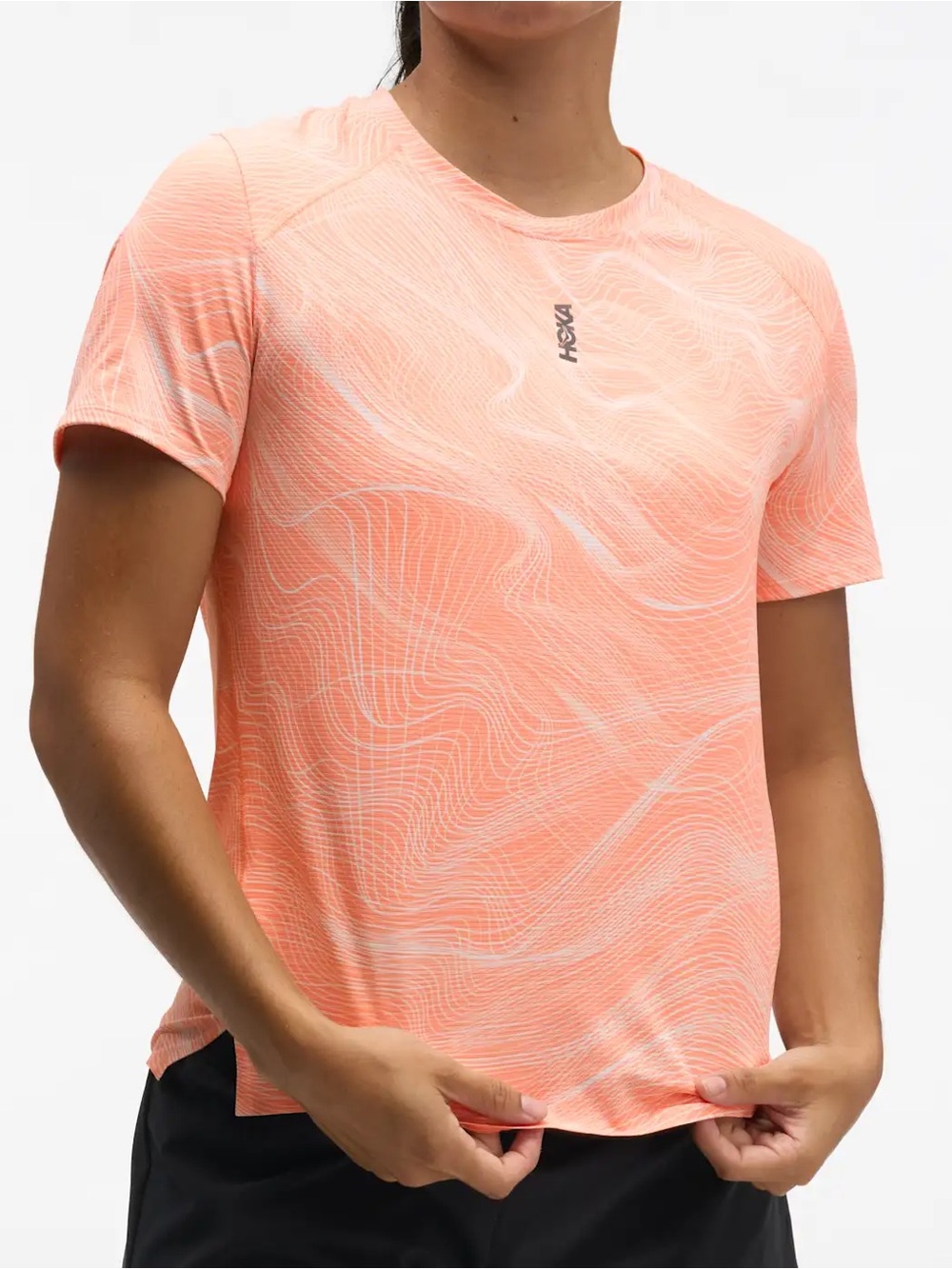 EveryRun Short Sleeve Women Med Sunstone (Coral Color)